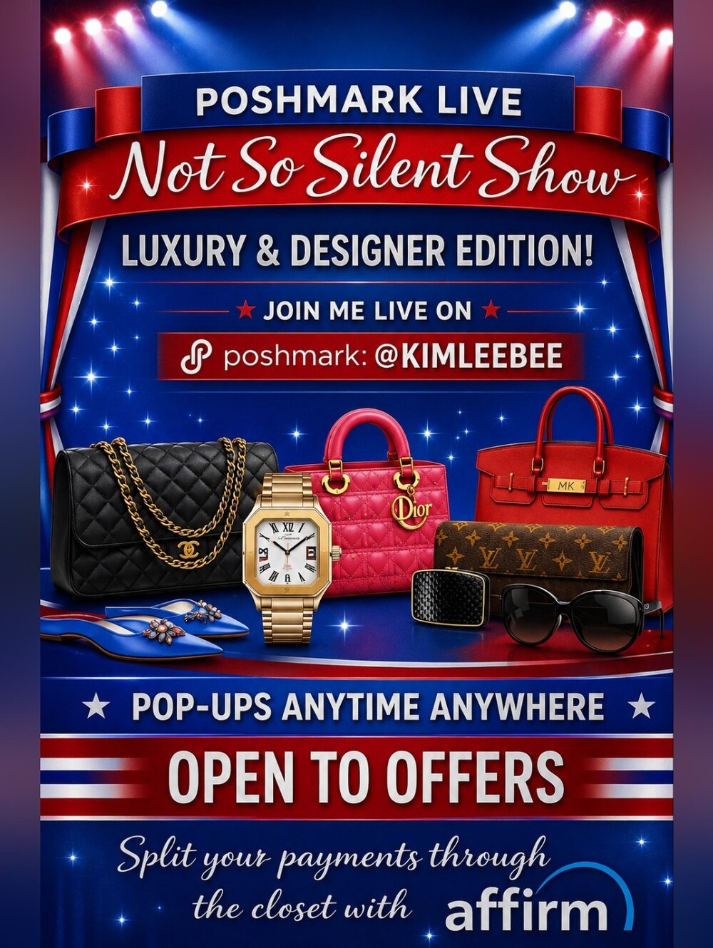 Live Show Flyer for Kimleebee - Designer, Luxury, & More